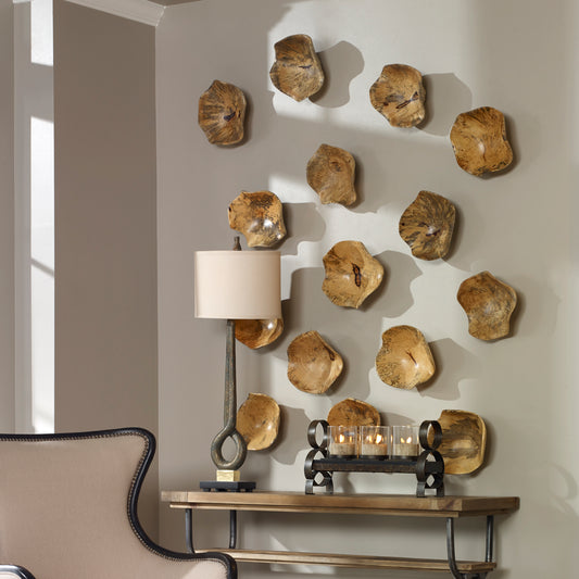 Uttermost Tamarine Wood Wall Art S/3 04107