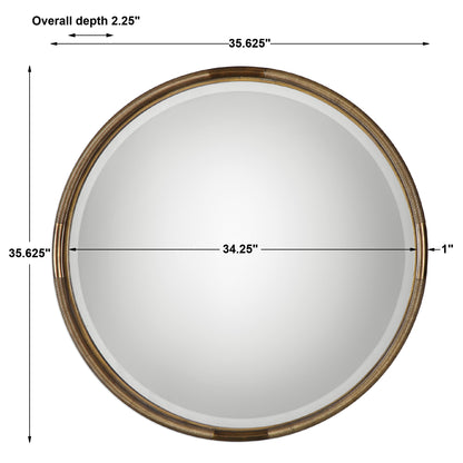 Uttermost Finnick Iron Coil Round Mirror 09244