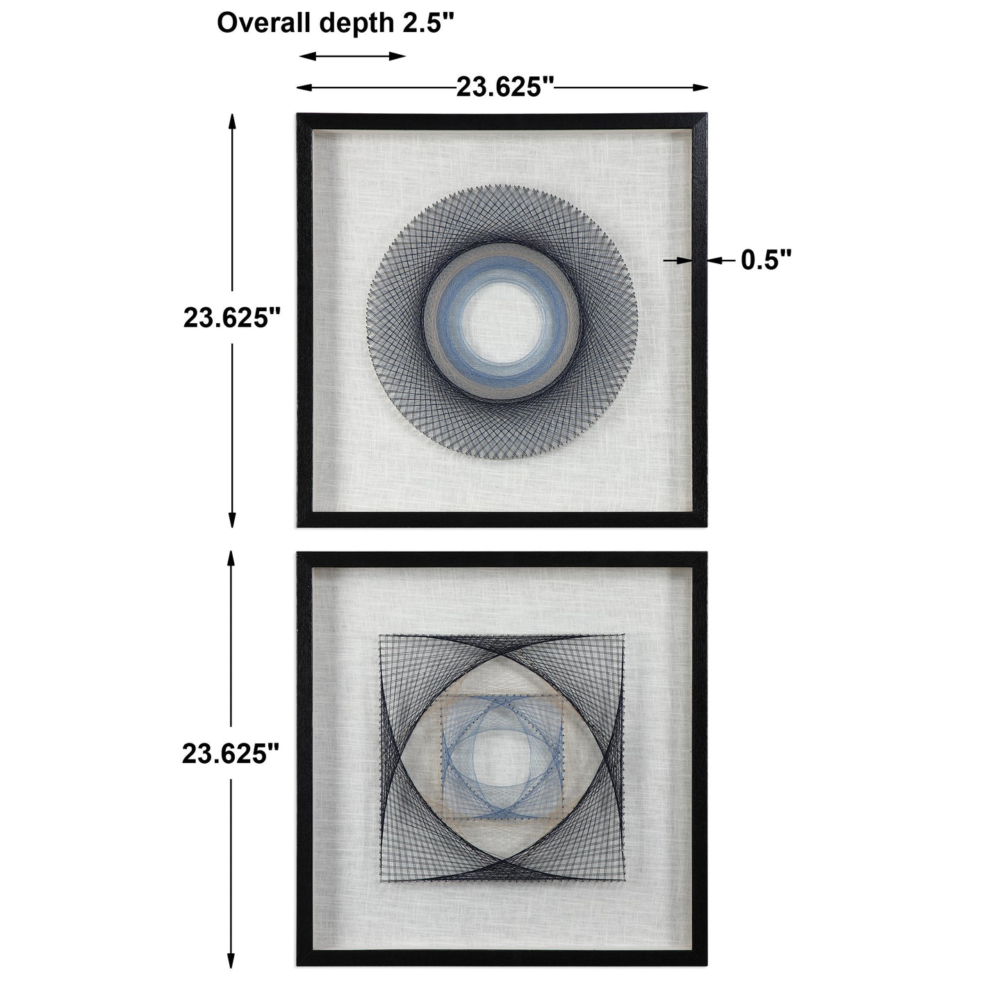 Uttermost String Duet Geometric Art S/2 04111