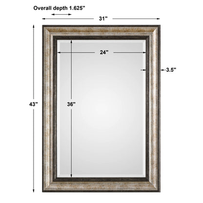 Uttermost Shefford Antiqued Silver Mirror 09366