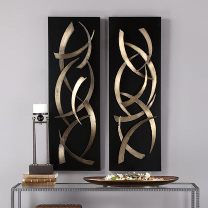 Uttermost Brushstrokes Metal Wall Art, S/2 04139