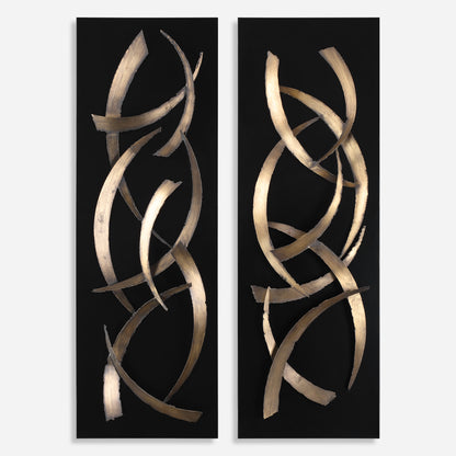 Uttermost Brushstrokes Metal Wall Art, S/2 04139