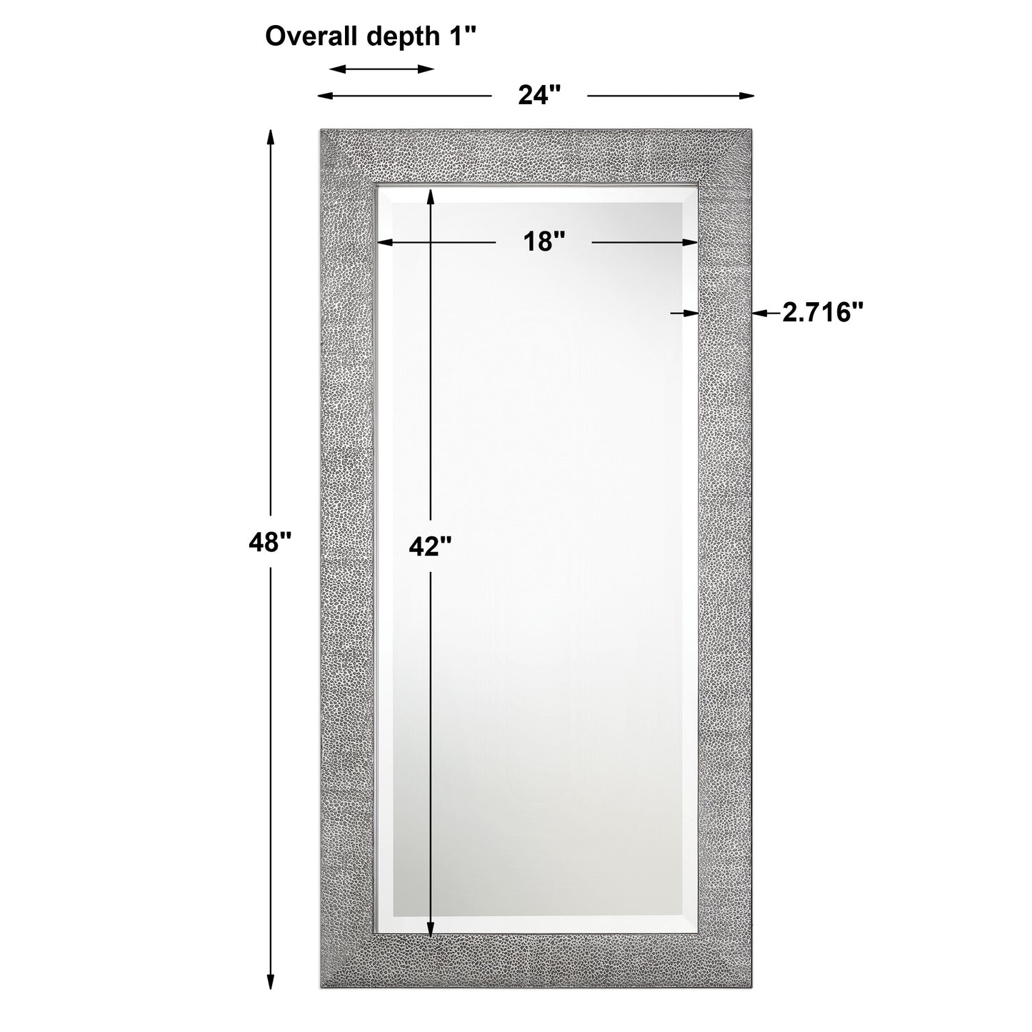 Uttermost Tulare Metallic Silver Mirror 09326