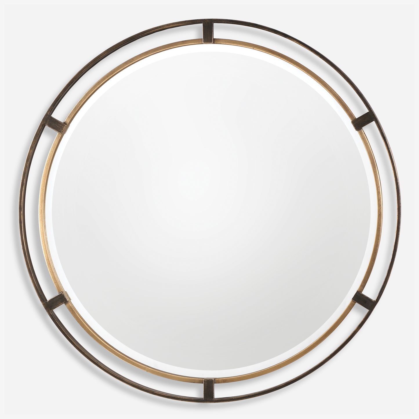 Uttermost Carrizo Bronze Round Mirror 09332