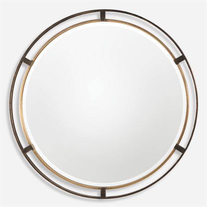 Uttermost Carrizo Bronze Round Mirror 09332