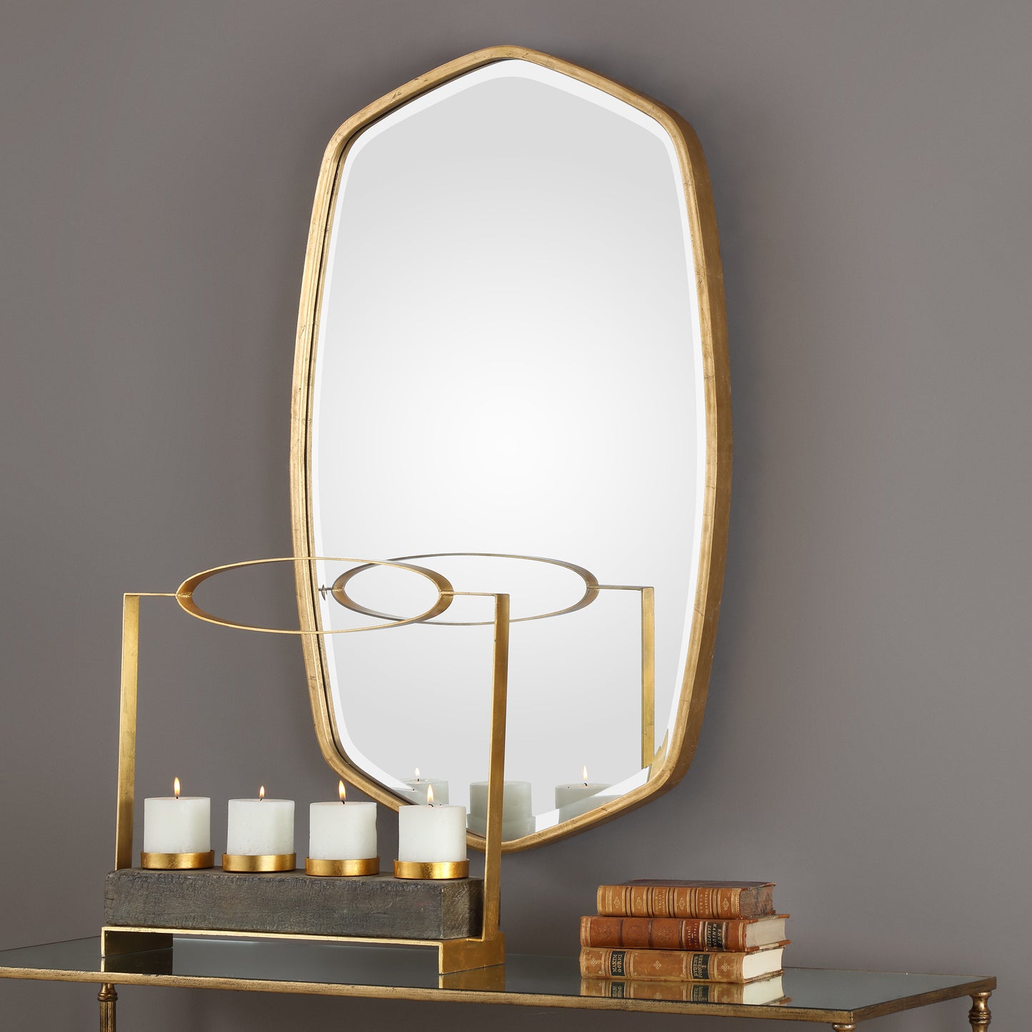 Uttermost Duronia Antiqued Gold Mirror  09382