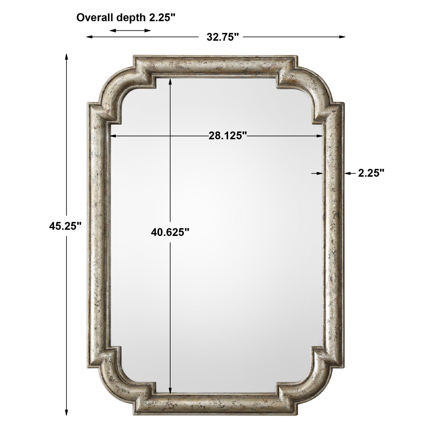 Uttermost Calanna Antique Silver Mirror 09385