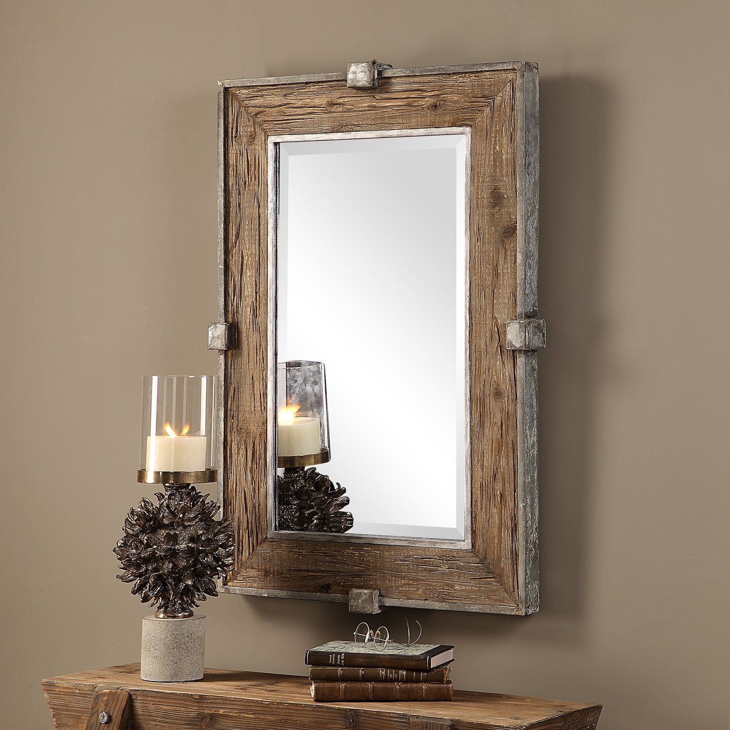 Uttermost Siringo Weathered Wood Mirror 09433