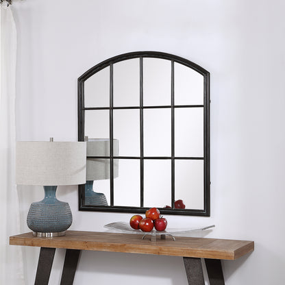 Uttermost Lyda Aged Black Arch Mirror 09484