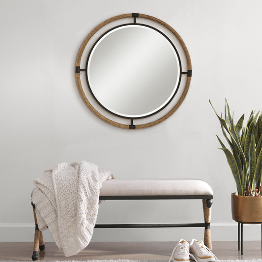 Uttermost Melville Coastal Round Mirror 09475