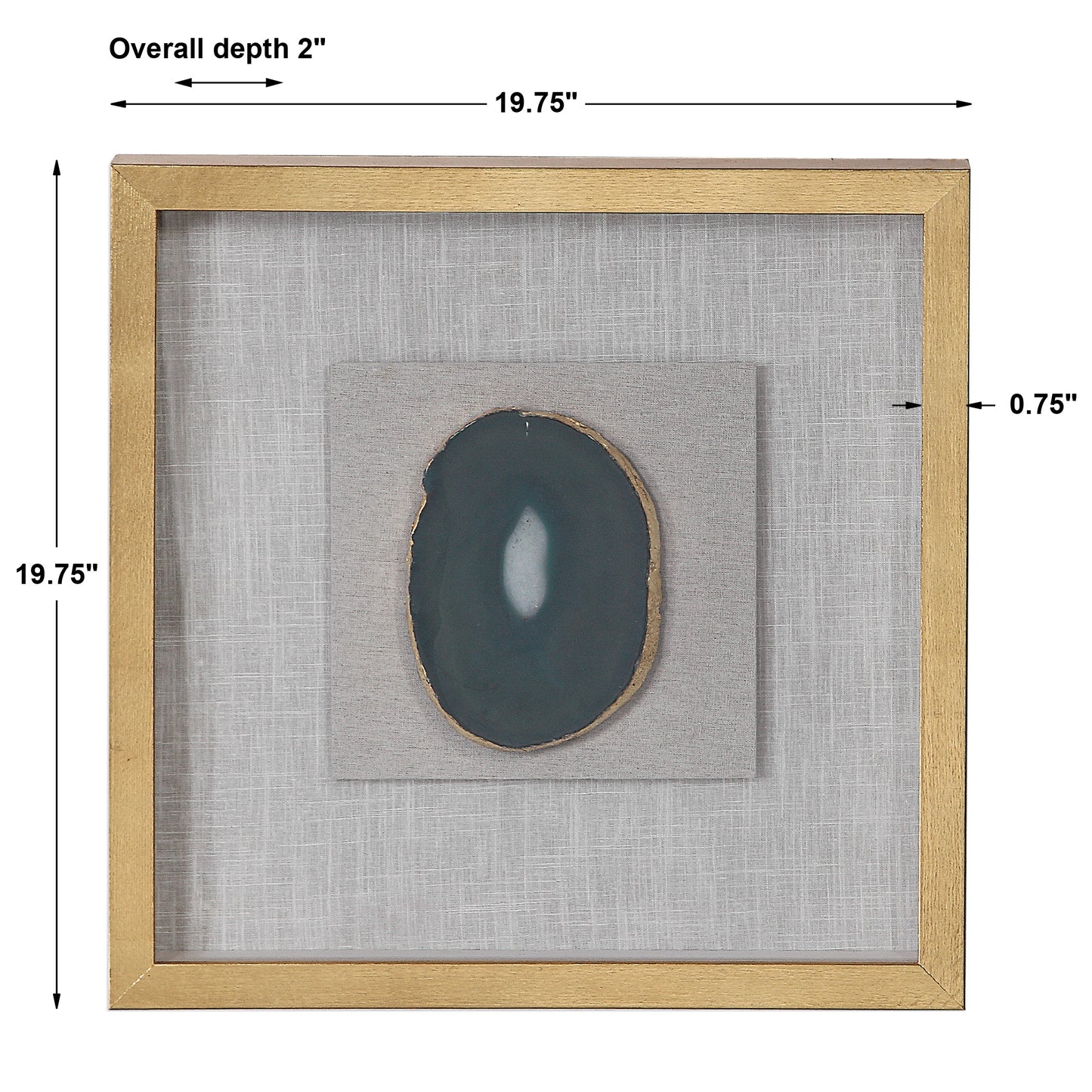 Uttermost Keeva Agate Stone Shadow Box 04187