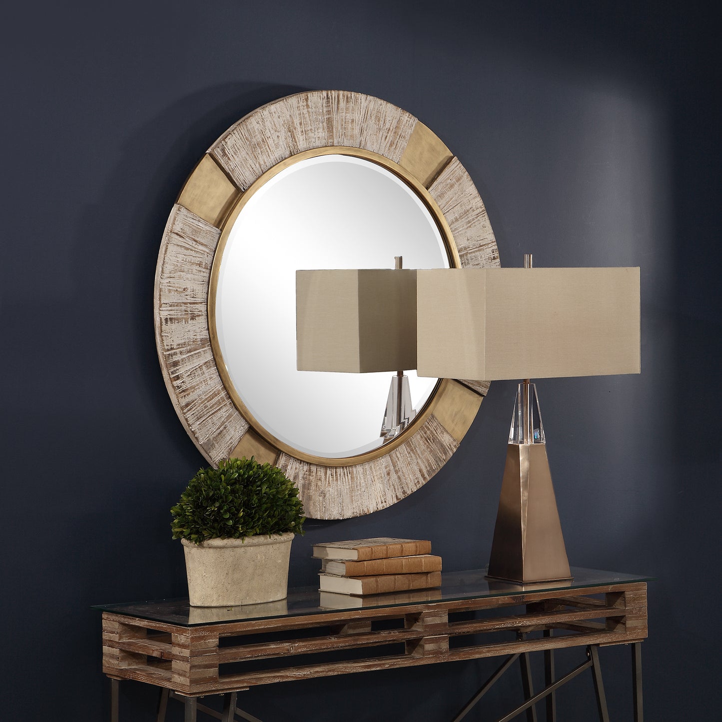 Uttermost Reuben Gold Round Mirror 09478