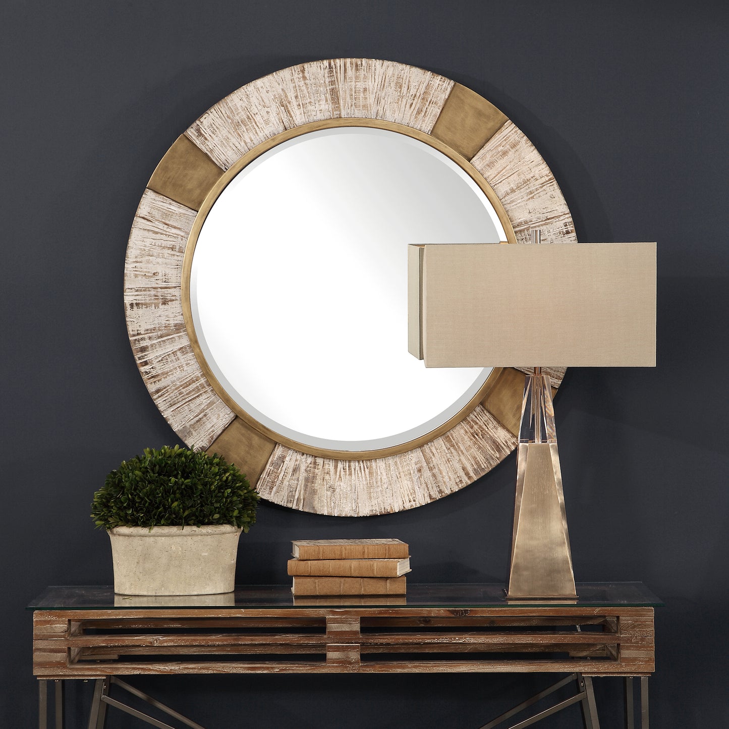 Uttermost Reuben Gold Round Mirror 09478