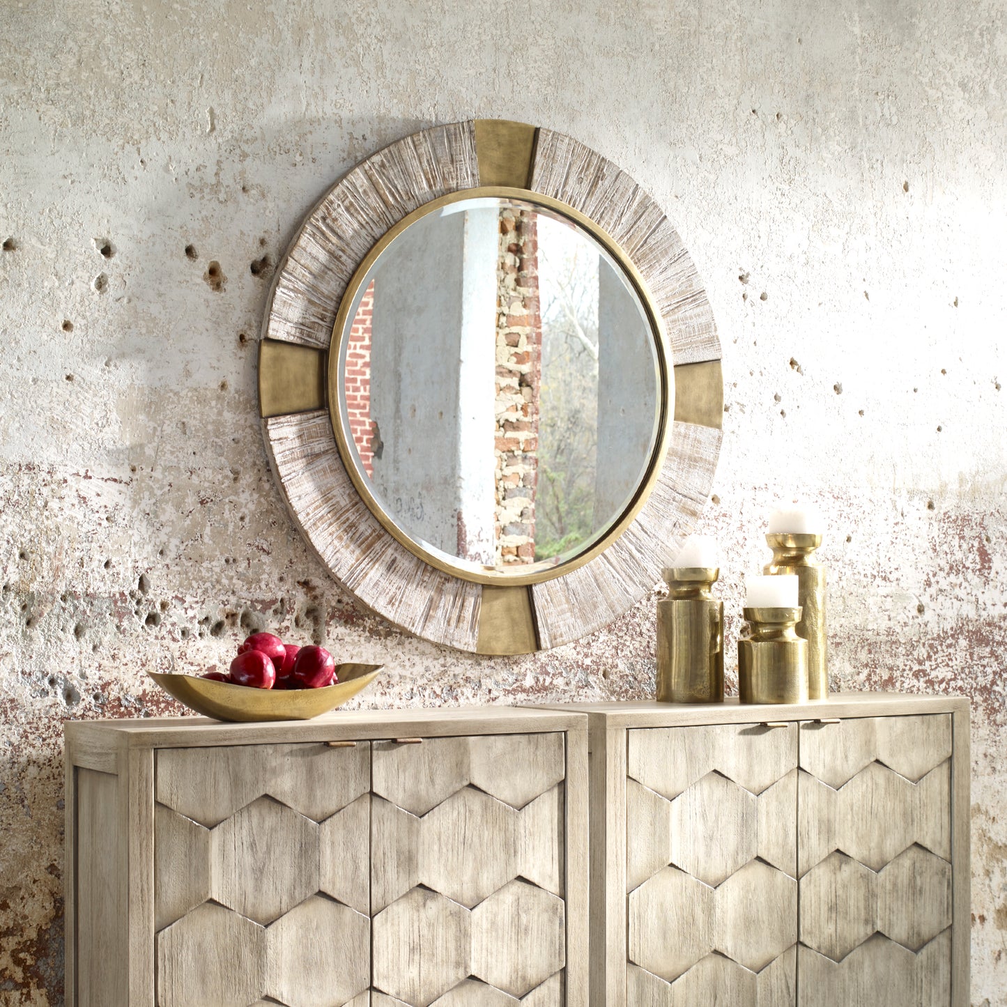 Uttermost Reuben Gold Round Mirror 09478