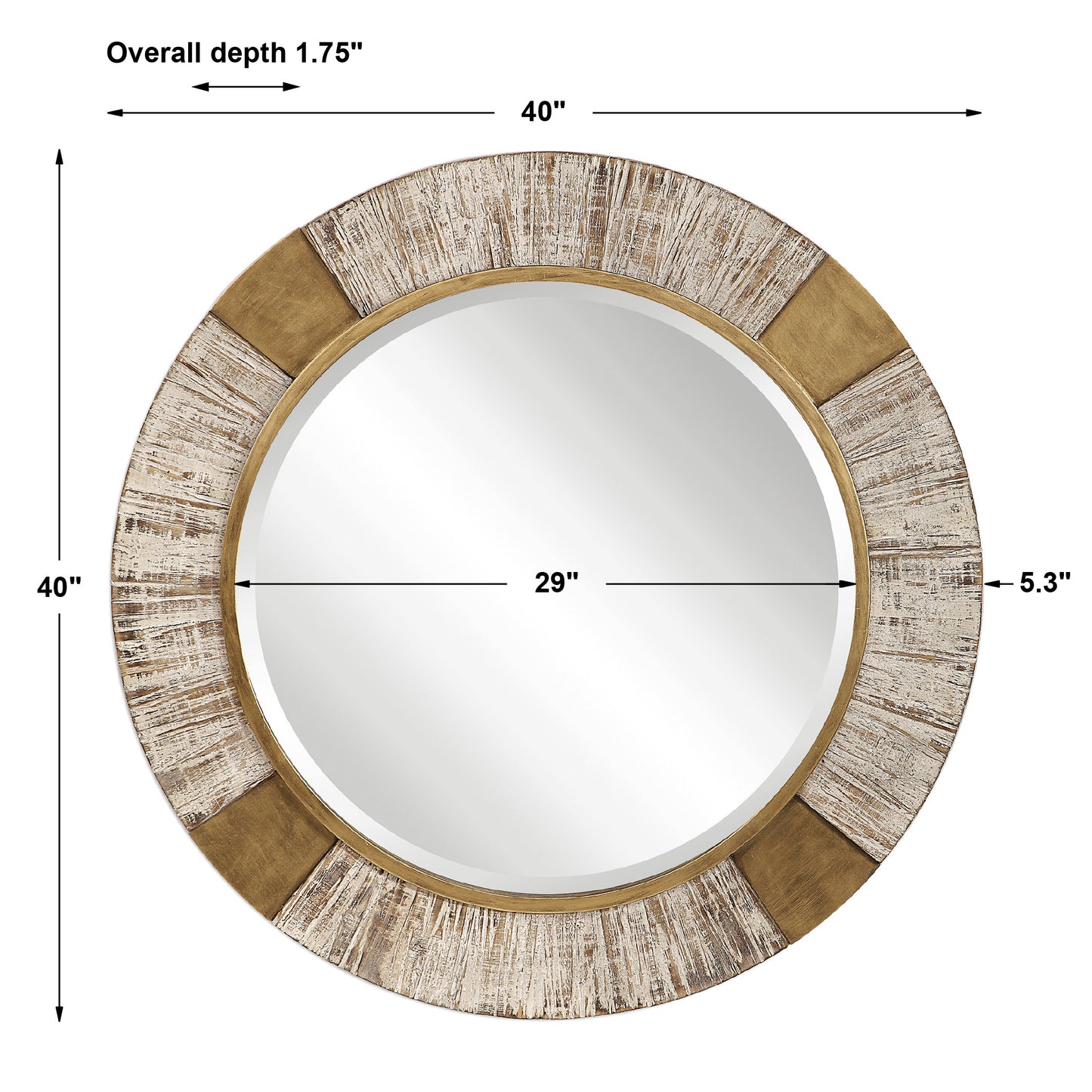 Uttermost Reuben Gold Round Mirror 09478