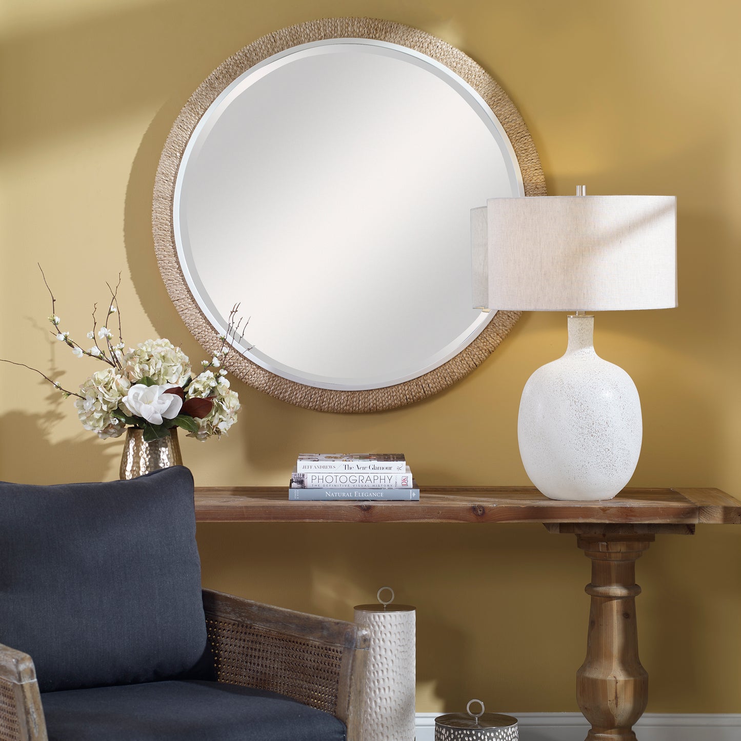 Uttermost Carbet Round Rope Mirror 09668