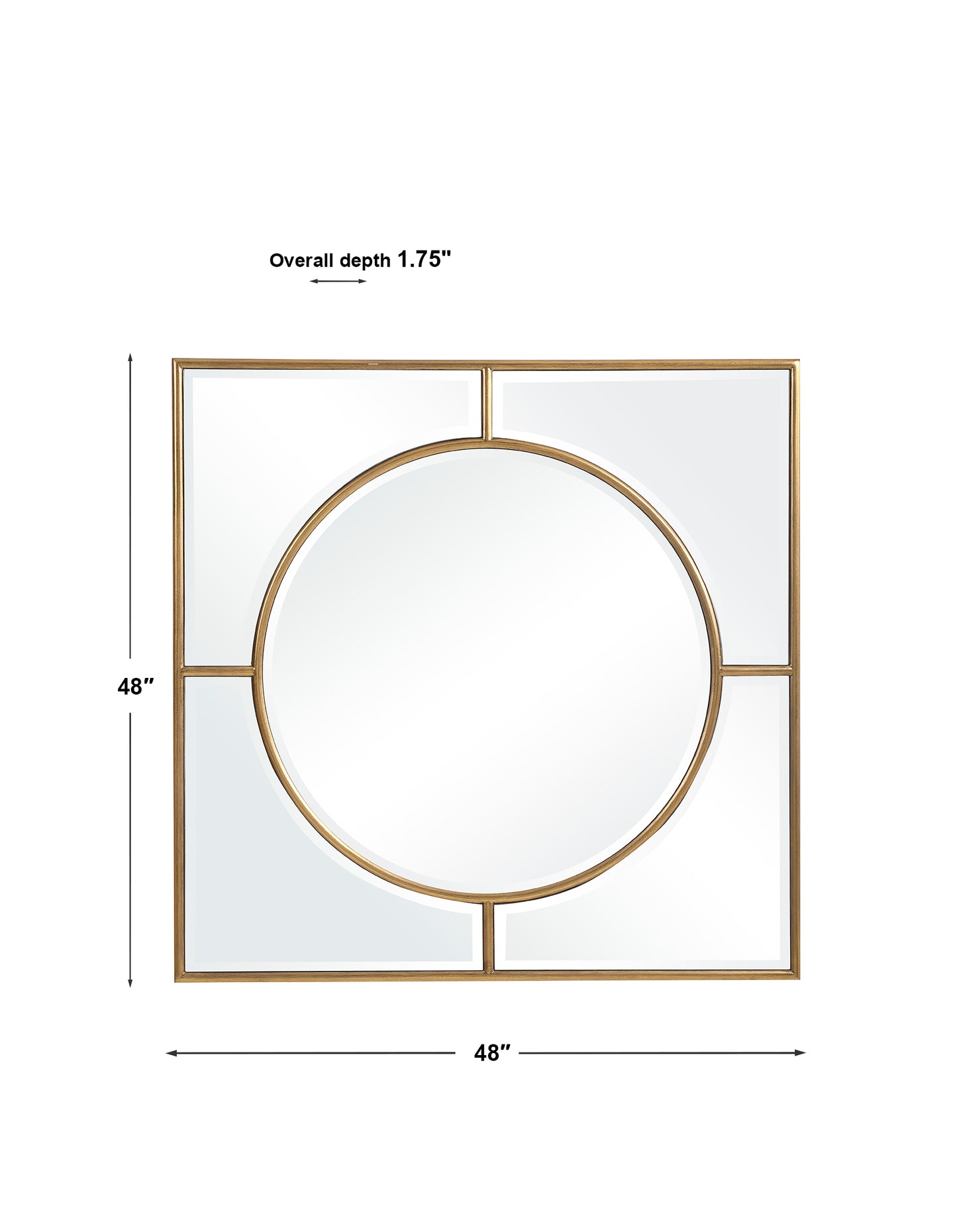 Uttermost Stanford Gold Square Mirror 09673