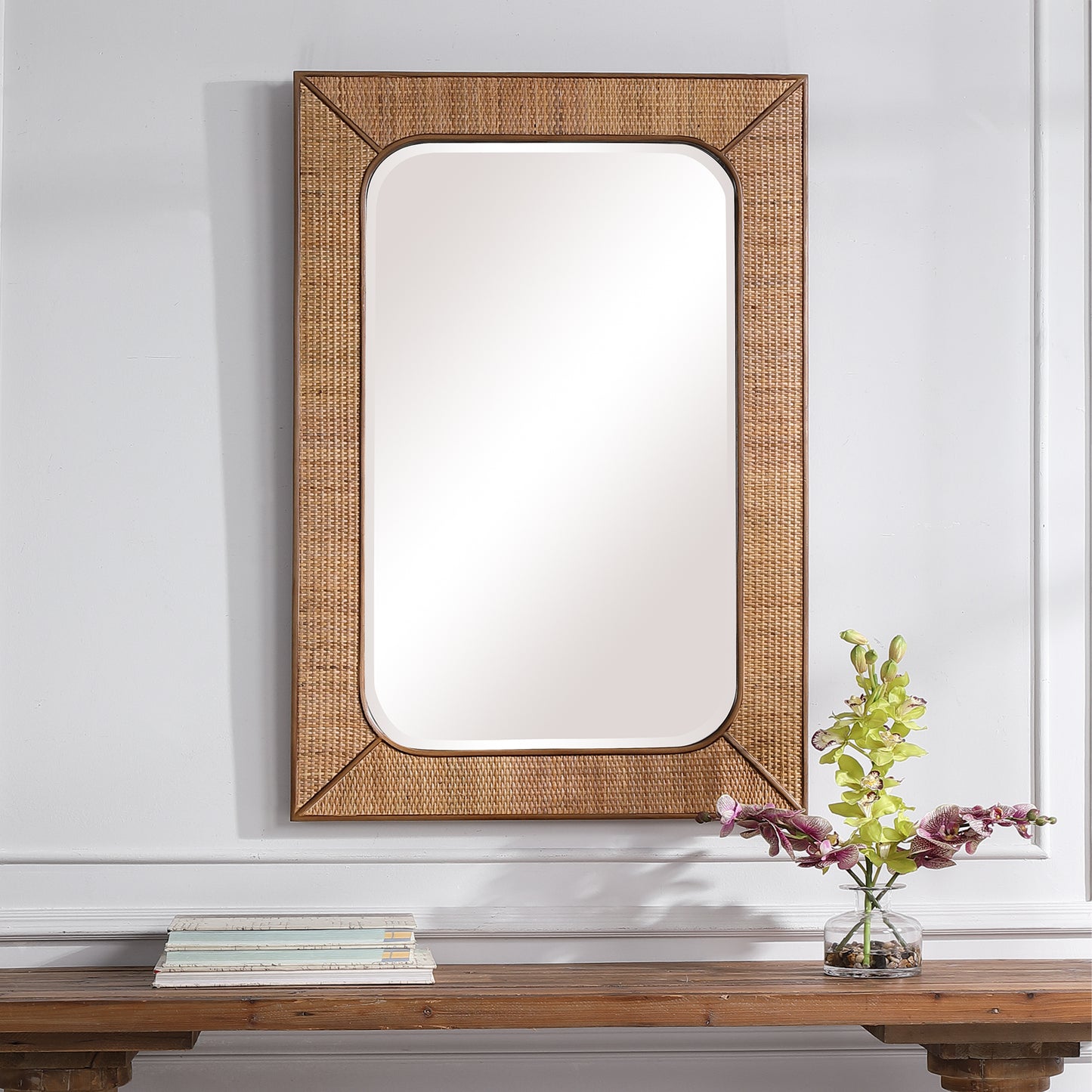 Uttermost Tahiti Rattan Mirror 09687