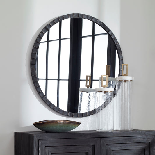 Uttermost Dandridge Round Industrial Mirror 09702