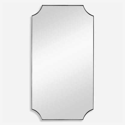 Uttermost Lennox Nickel Scalloped Corner Mirror 09710