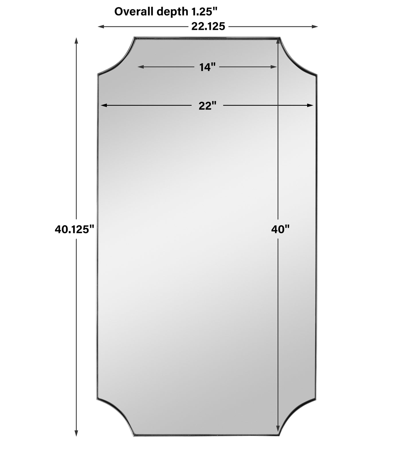 Uttermost Lennox Nickel Scalloped Corner Mirror 09710