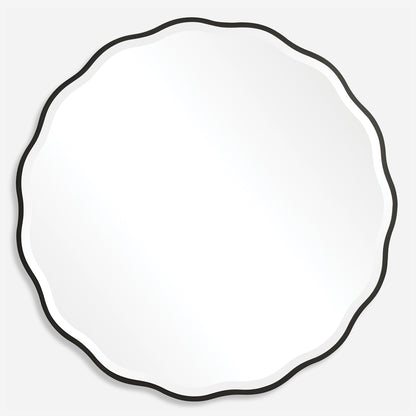 Uttermost Aneta Black Round Mirror 09693