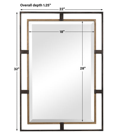 Uttermost Carrizo Gold & Bronze Rectangle Mirror 09711