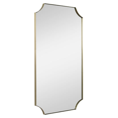 Uttermost Lennox Brass Scalloped Corner Mirror 09727