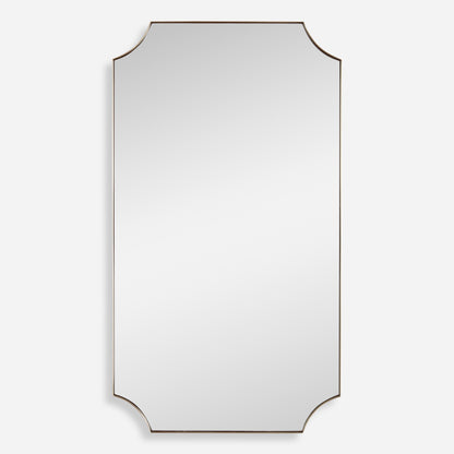 Uttermost Lennox Brass Scalloped Corner Mirror 09727