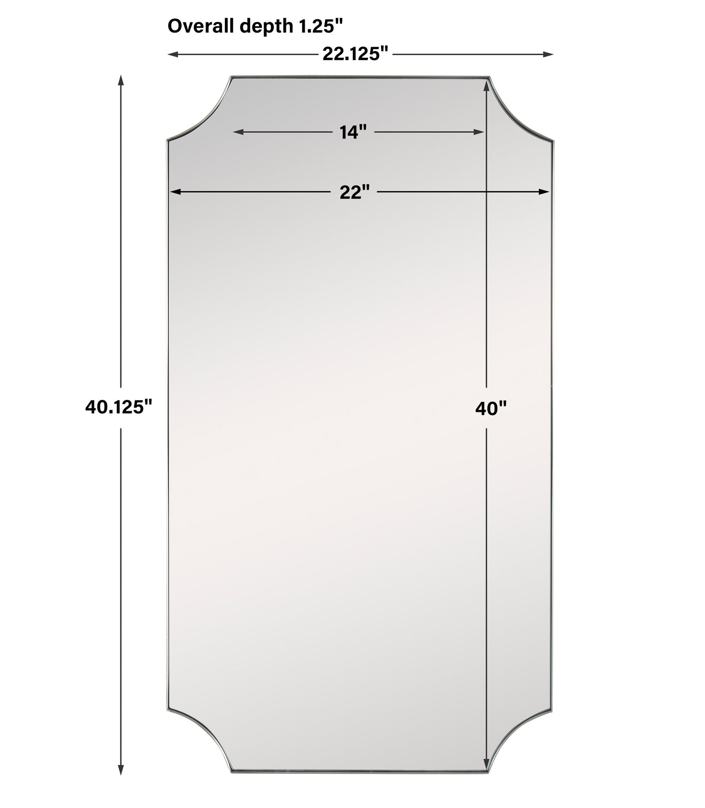 Uttermost Lennox Brass Scalloped Corner Mirror 09727