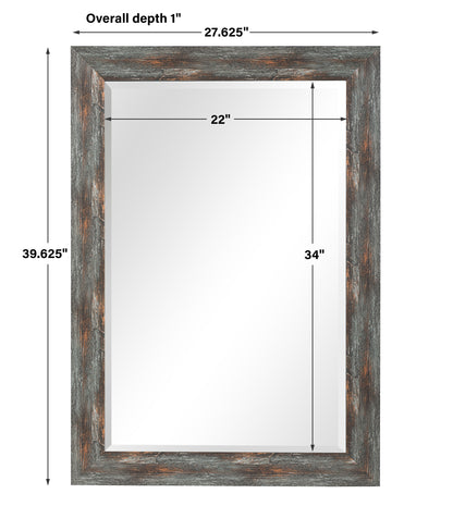 Uttermost Owenby Rustic Silver & Bronze Mirror 09724