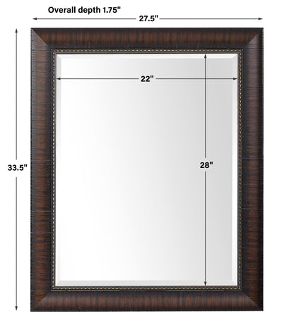 Uttermost Wythe Burnished Wood Mirror 09726