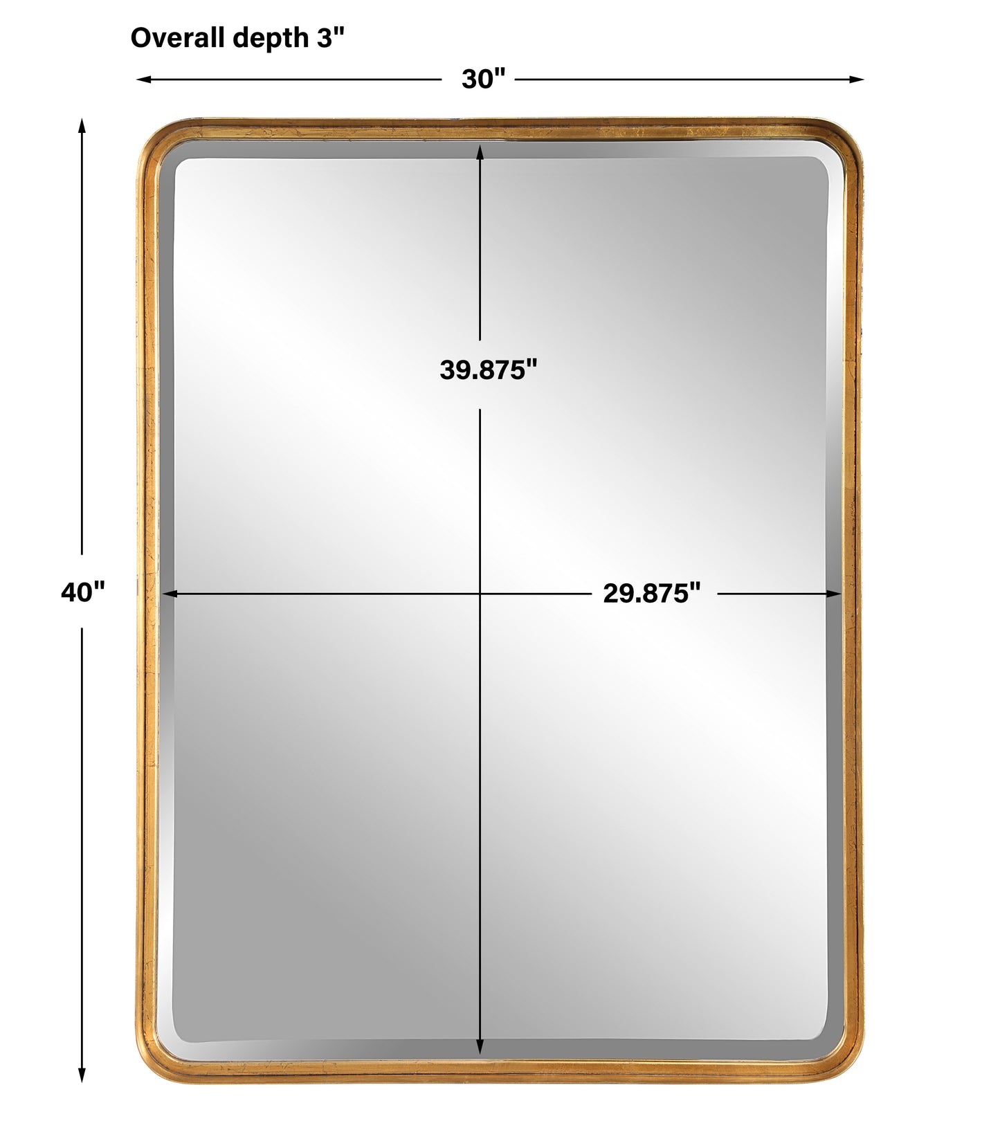 Uttermost Crofton Gold Large Mirror 09739