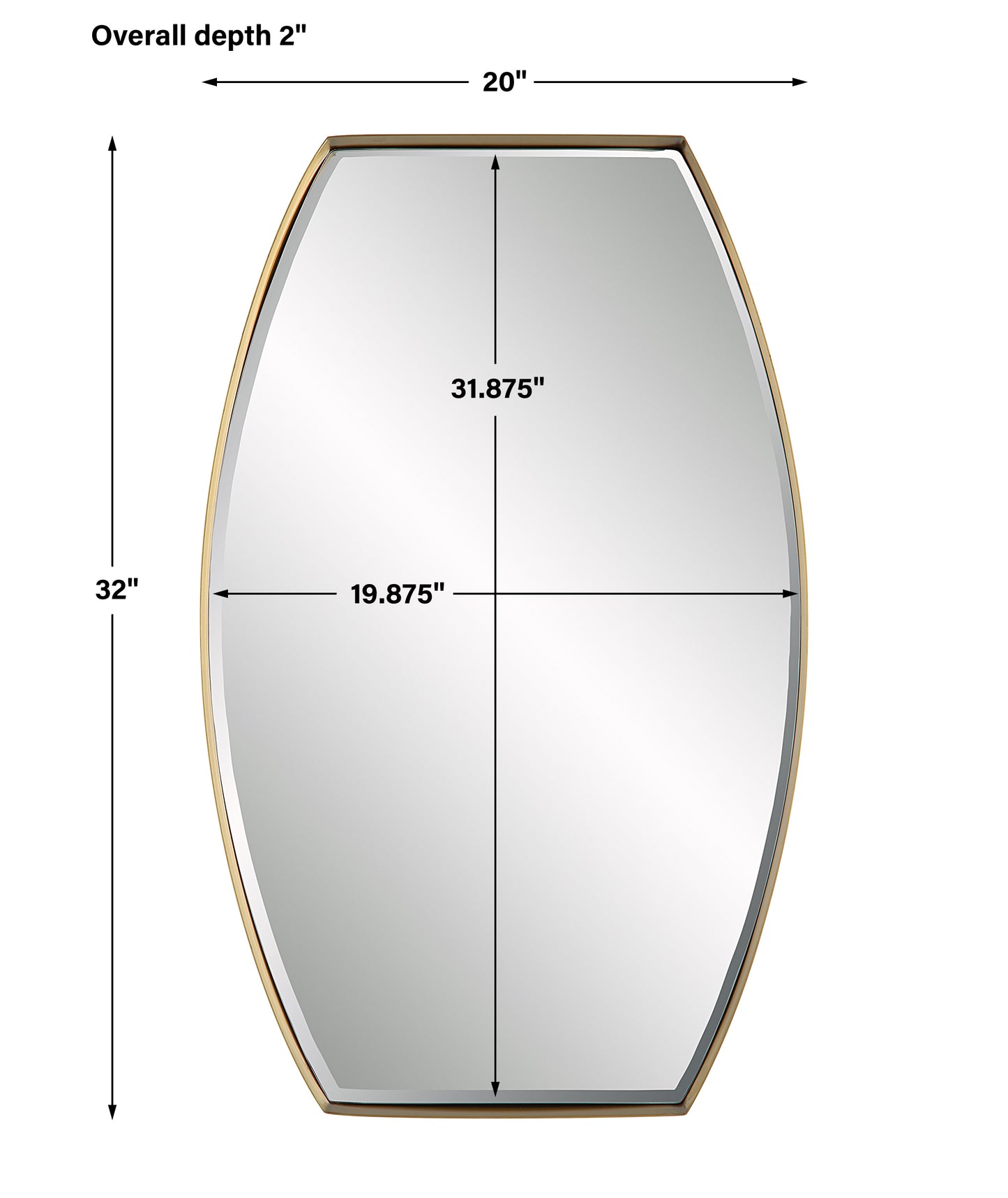 Uttermost Portal Modern Brass Mirror 09745