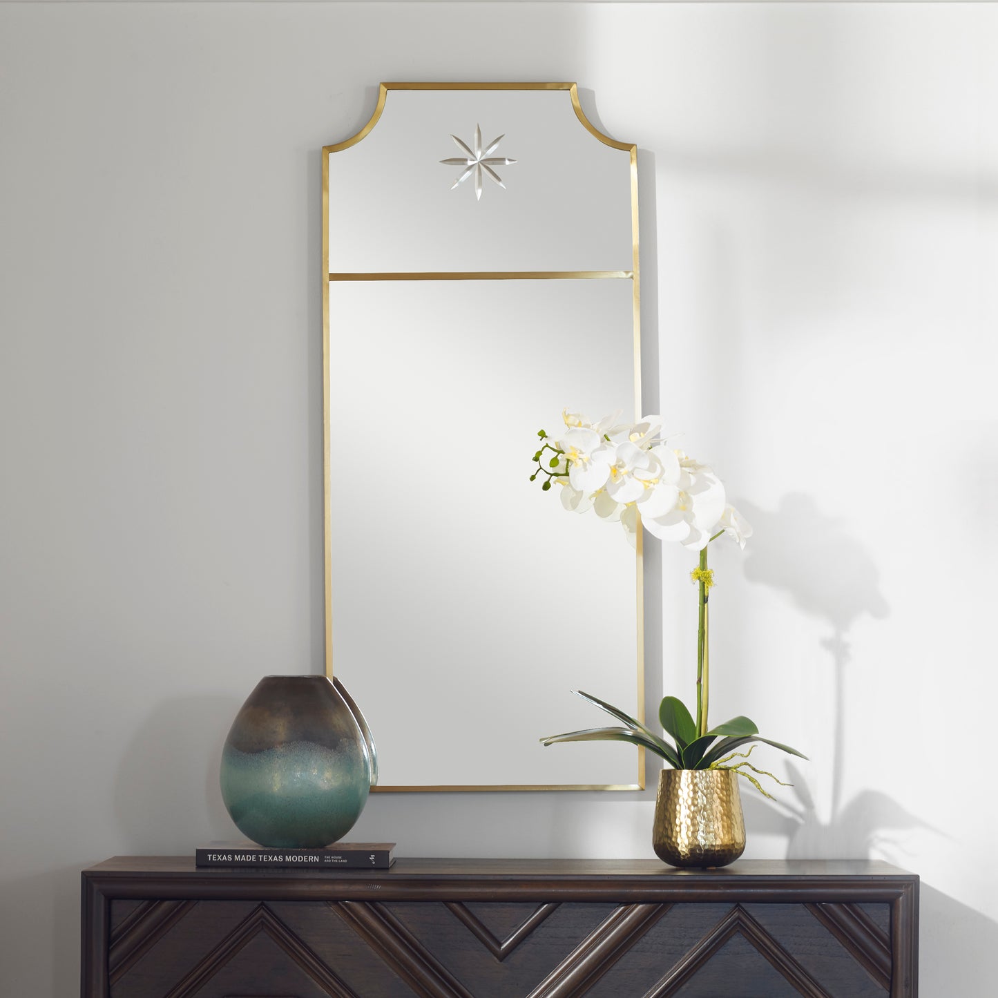 Uttermost Caddington Tall Brass Mirror 09748