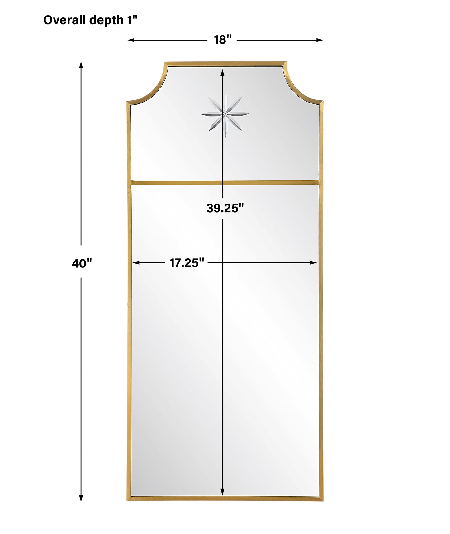 Uttermost Caddington Tall Brass Mirror 09748