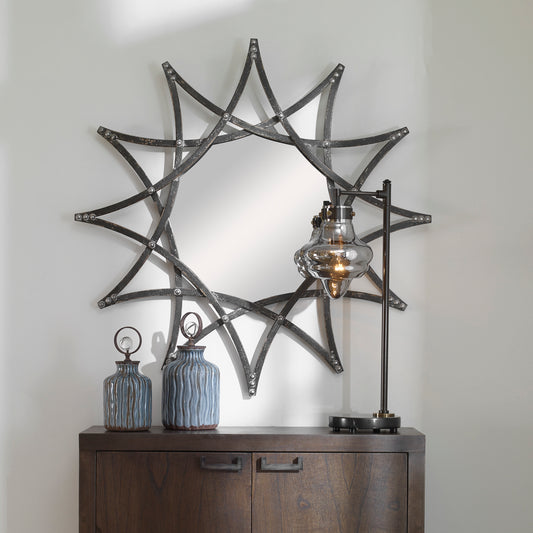 Uttermost Solaris Iron Star Mirror 09766