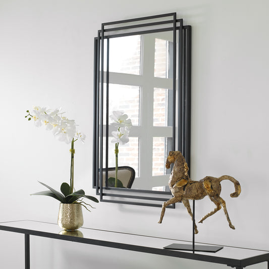 Uttermost Amherst Black Iron Mirror 09768