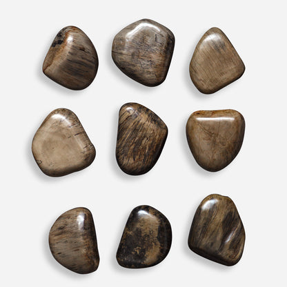 Uttermost Pebbles Walnut Wood Wall Décor, S/9 04323