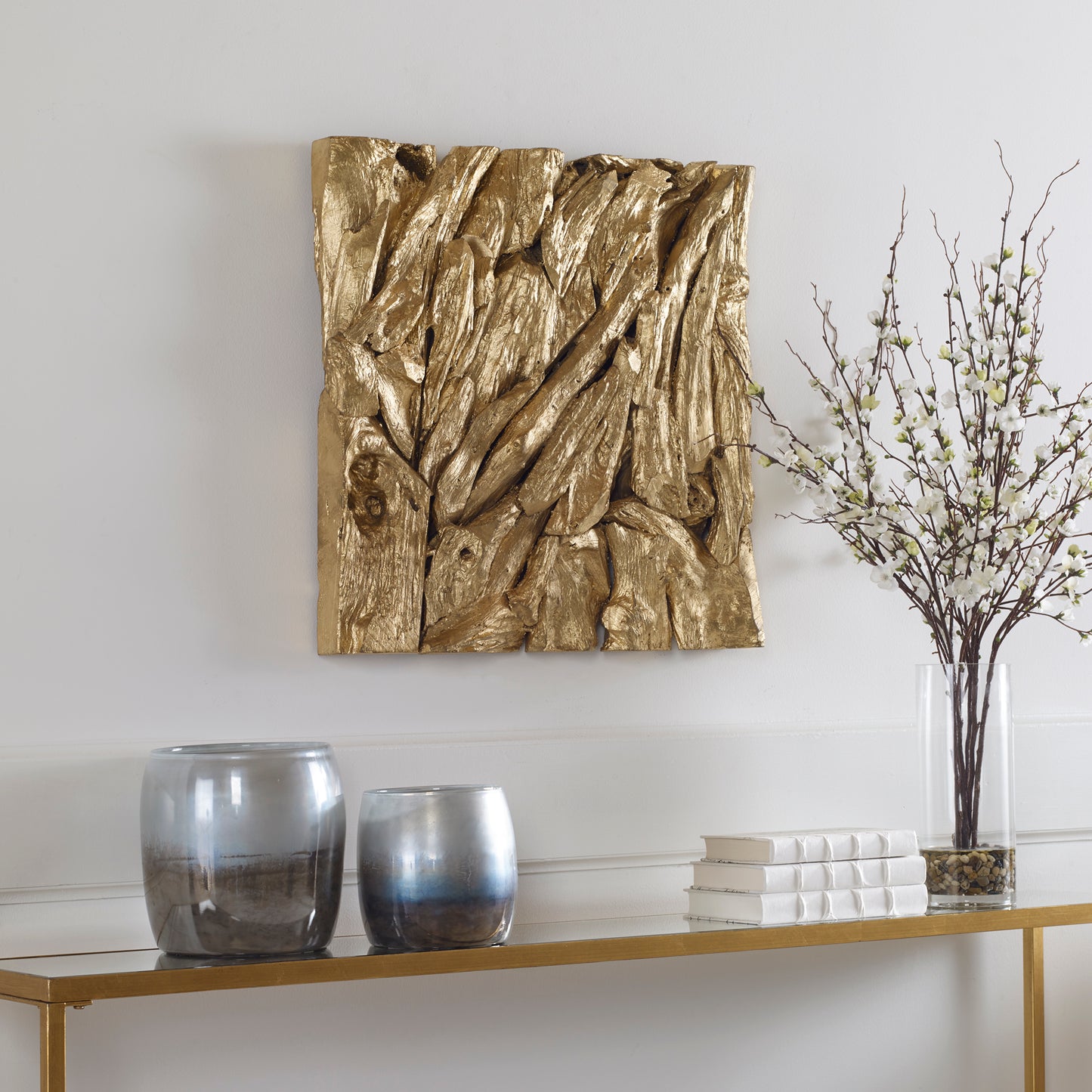 Uttermost Rio Gold Wood Wall Décor 04327