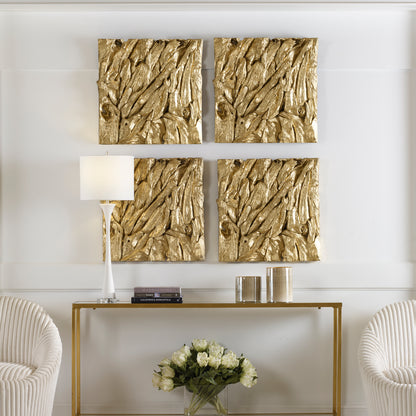 Uttermost Rio Gold Wood Wall Décor 04327