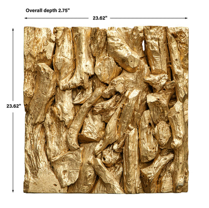 Uttermost Rio Gold Wood Wall Décor 04327