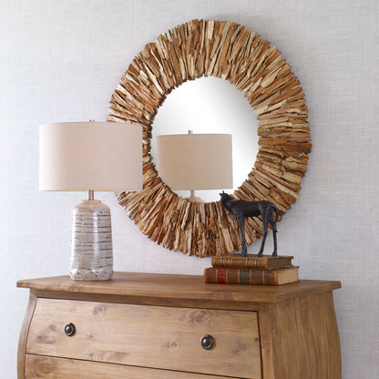 Uttermost Teak Branch Natural Round Mirror 09809