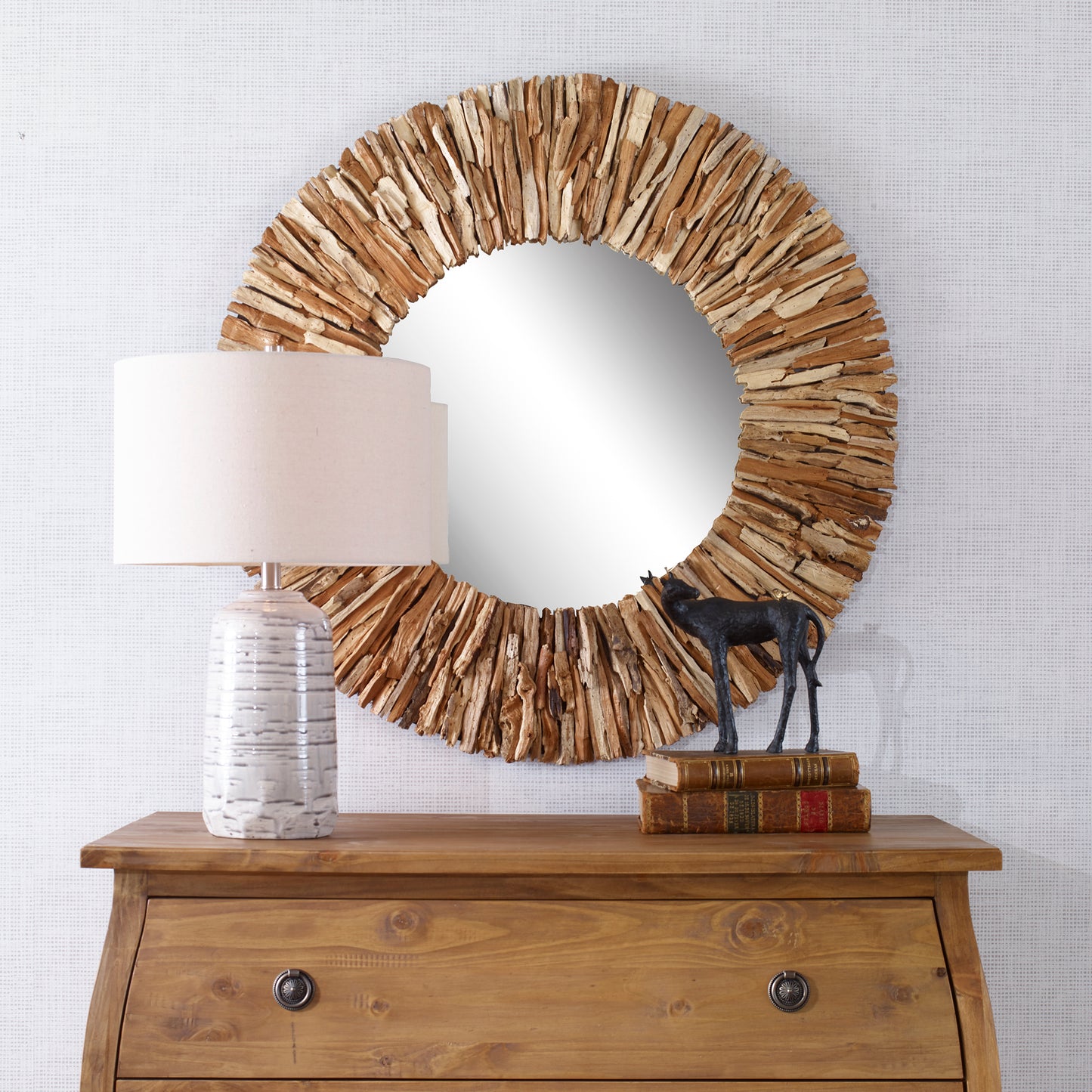 Uttermost Teak Branch Natural Round Mirror 09809