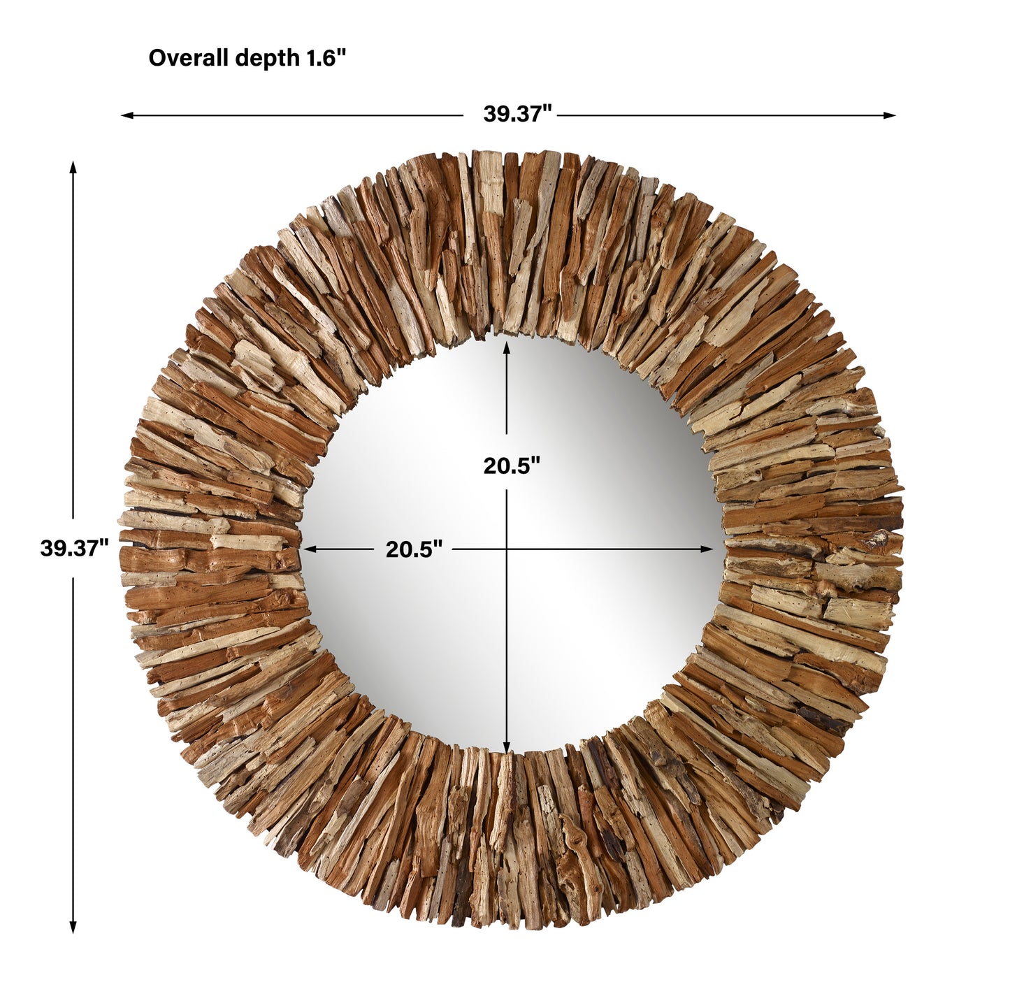 Uttermost Teak Branch Natural Round Mirror 09809