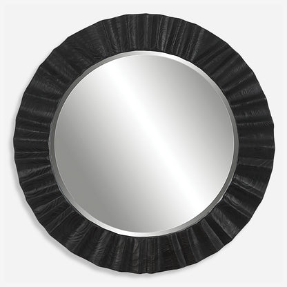 Uttermost Caribou Dark Espresso Round Mirror 09798