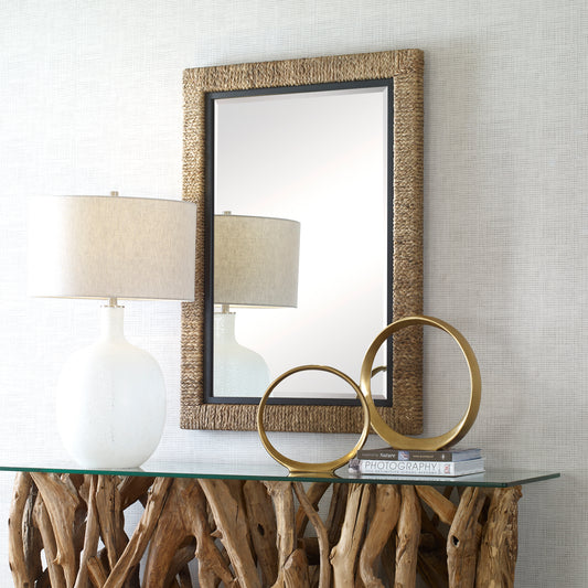 Uttermost Island Braided Straw Mirror 09853