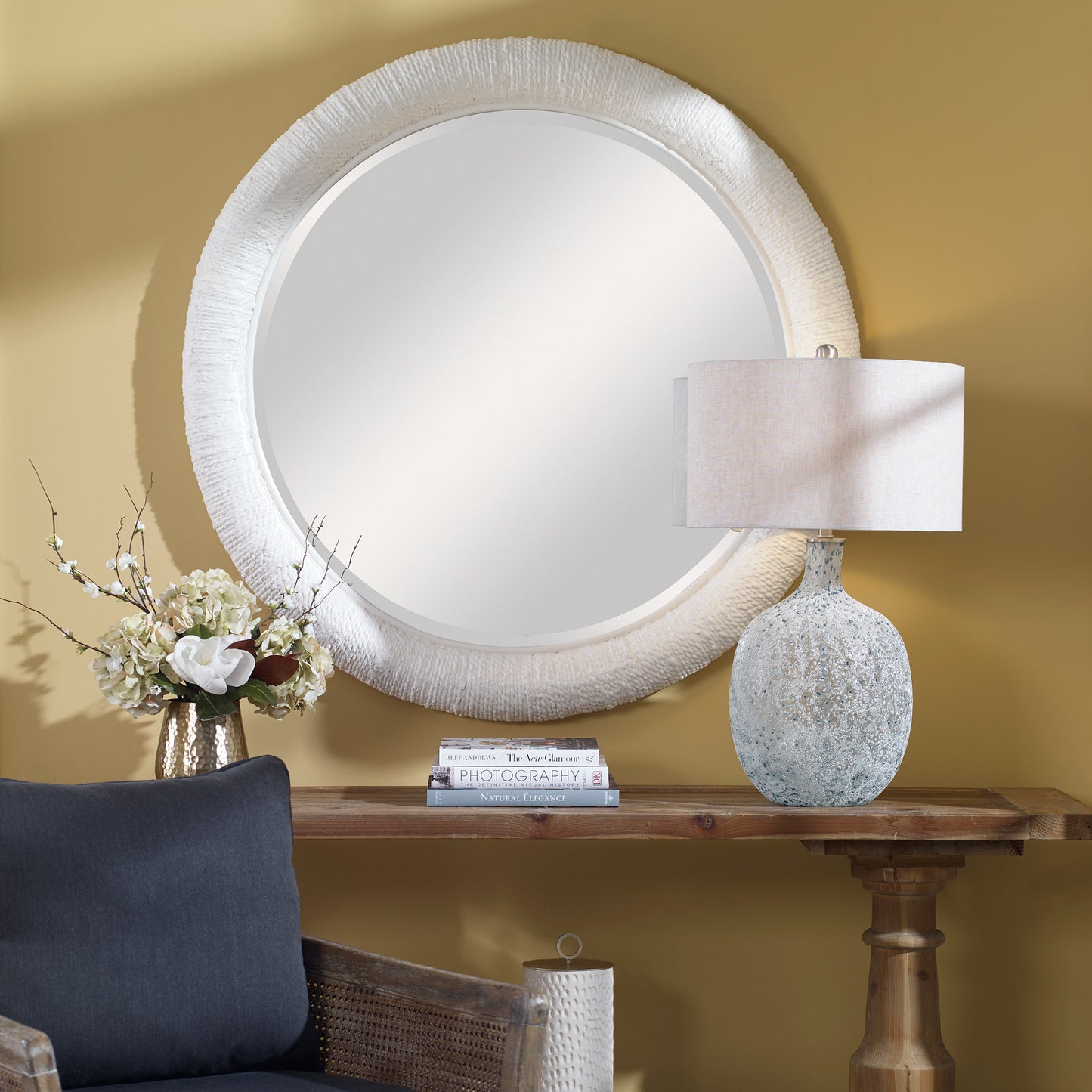 Uttermost Mariner White Round Mirror 08168