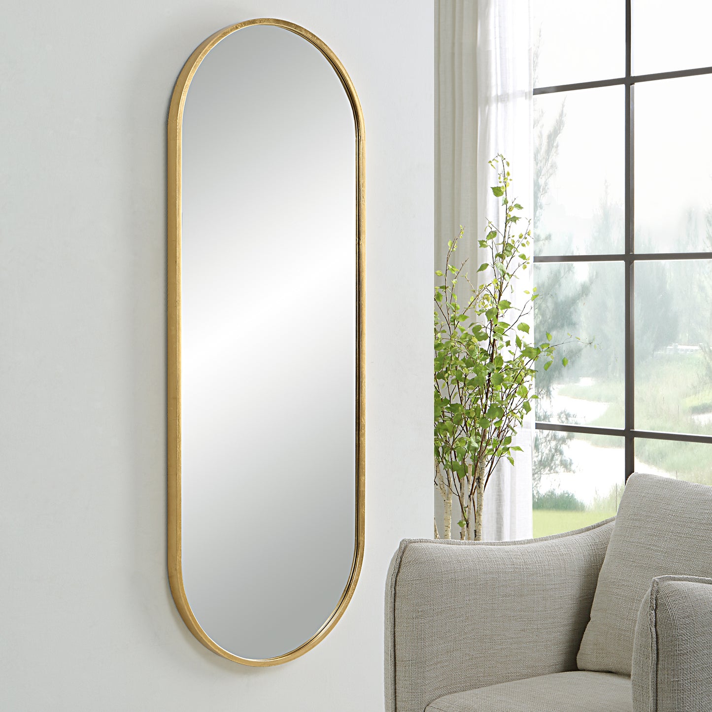 Uttermost Varina Tall Gold Mirror 09844