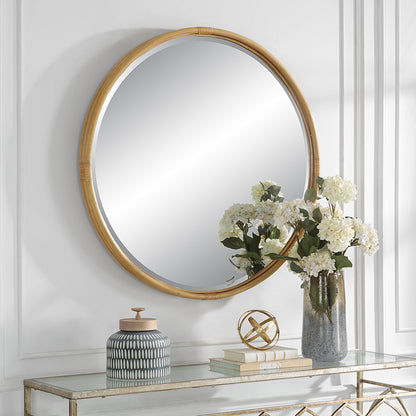 Uttermost Drift Away Rattan Round Mirror 09859